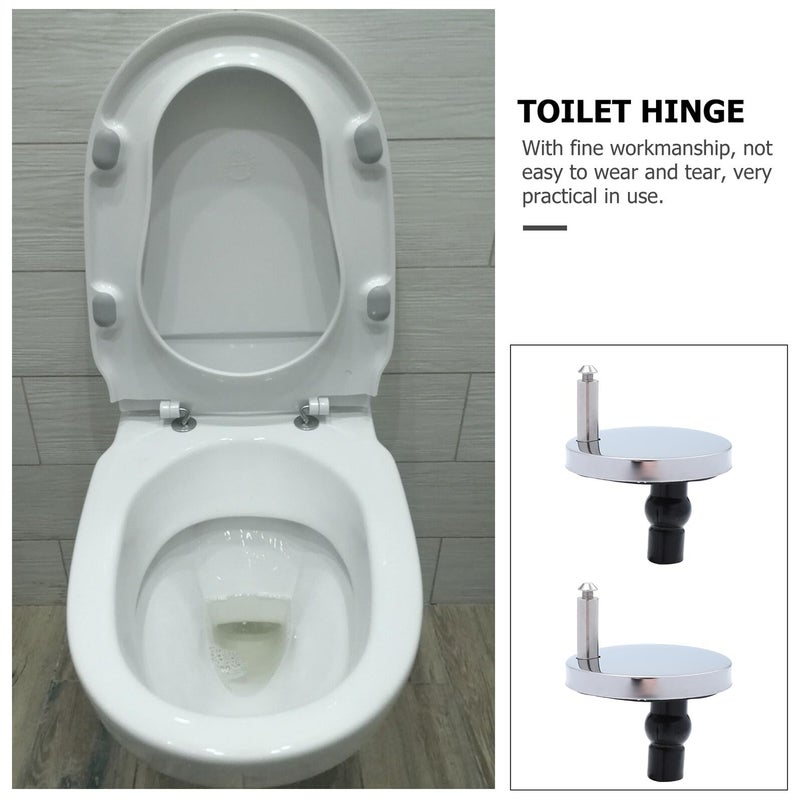 Toilet Seat Fixing Kit With Expansion Bolts Rubber Pads Top Mount Hinges For Easy Installation - Image 3
