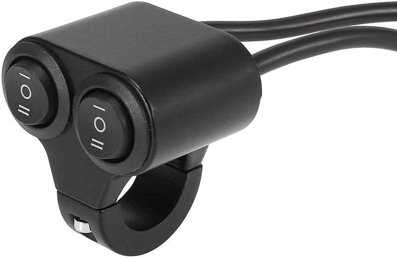 TRP Traders Motorcycle DC 12V 7/8" 22mm Motorcycle Handlebar Double Control ON/OFF Switch for Headlight, Fog Light, Horn, Hazard Control - Image 1