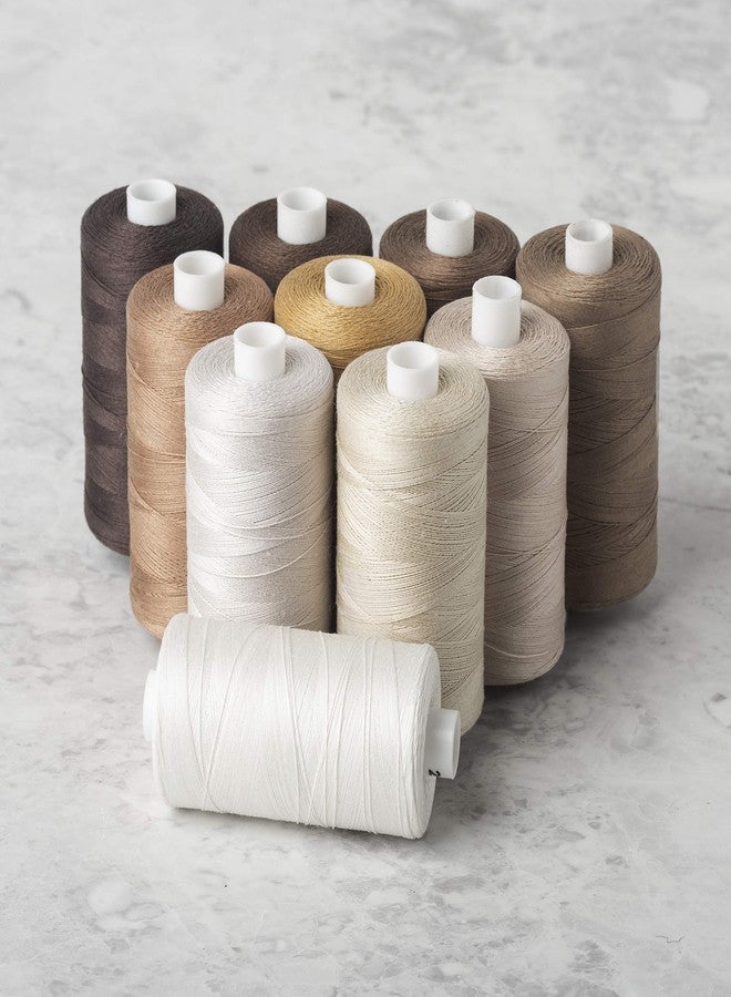 Connecting Threads 100% Cotton Thread Sets - 1200 Yard Spools (Set of 10 - Neutral) - Image 3