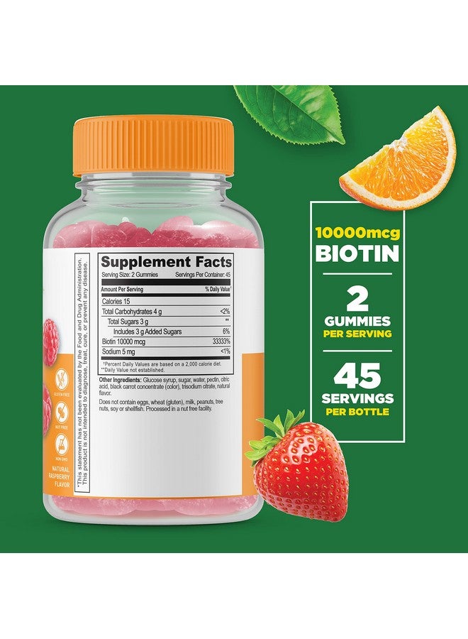Lifeable Biotin Gummies 10 000Mcg Great Tasting Natural Flavor Supplement Vitamins Vegetarian Gmo Free Chewable For Beautiful & Glamorous Hair And Nails Growth For Men Women Teens 90 Gummies - Image 3