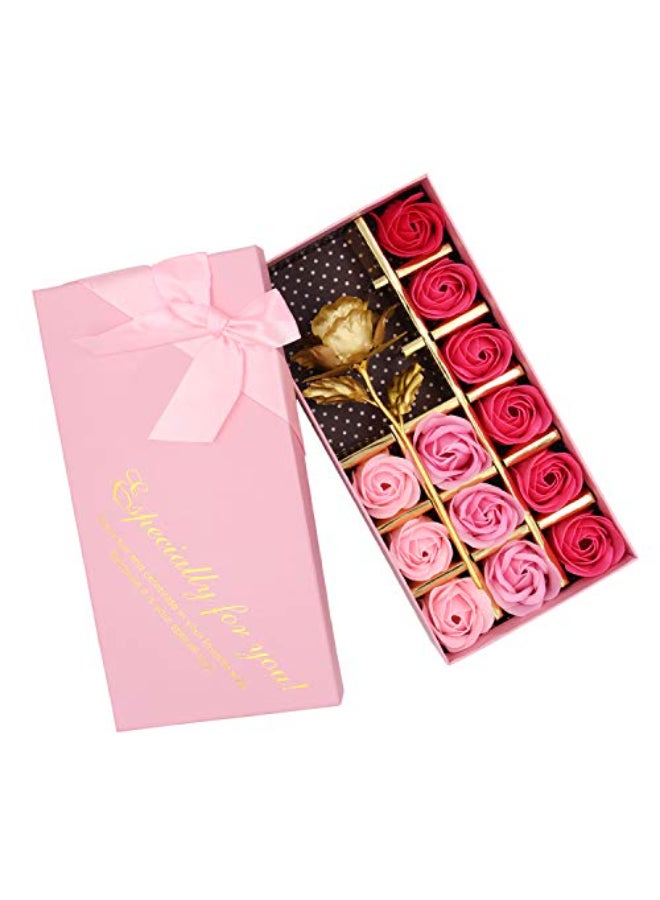 Rotumaty Floral Scented Bath Soap Rose Flower Petals Plant Essential Oil Rose Soap Set Best Gifts for Her Women Girls Mom Lover Birthday Valentine Christmas 12 PCSPink - Image 1