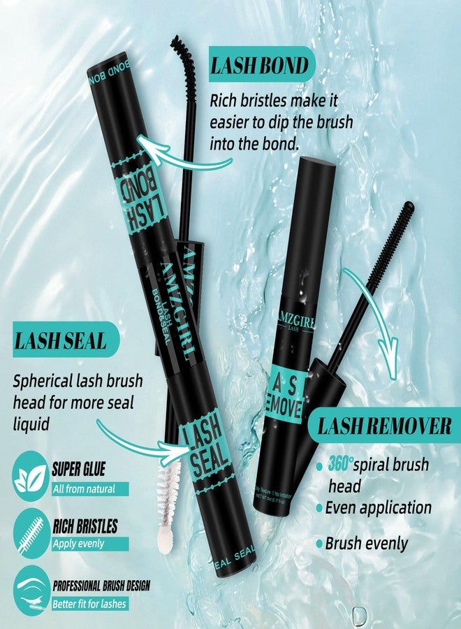 AMZGIRL LASH Lash Extension Kit,DIY Eyelash Clusters Kit 168Pcs with Lash Bond and Seal Glue Waterproof,Eyelashes Remover for Lash Cluster Extensions Kit for Beginner,Lashes Applicator Tool(Medusa,D-Mix8-16mm Kit) - Image 4
