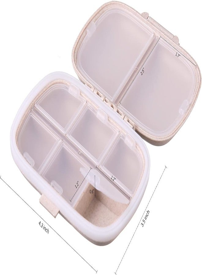 Bestbling Bling Sparkling Portable 8-Compartment Waterproof Pill Organizer Box - Portable Pill Organizer Travel Case, Compact Pill Box and Pill Holder for Travel and Everyday Use (Silver - Image 5