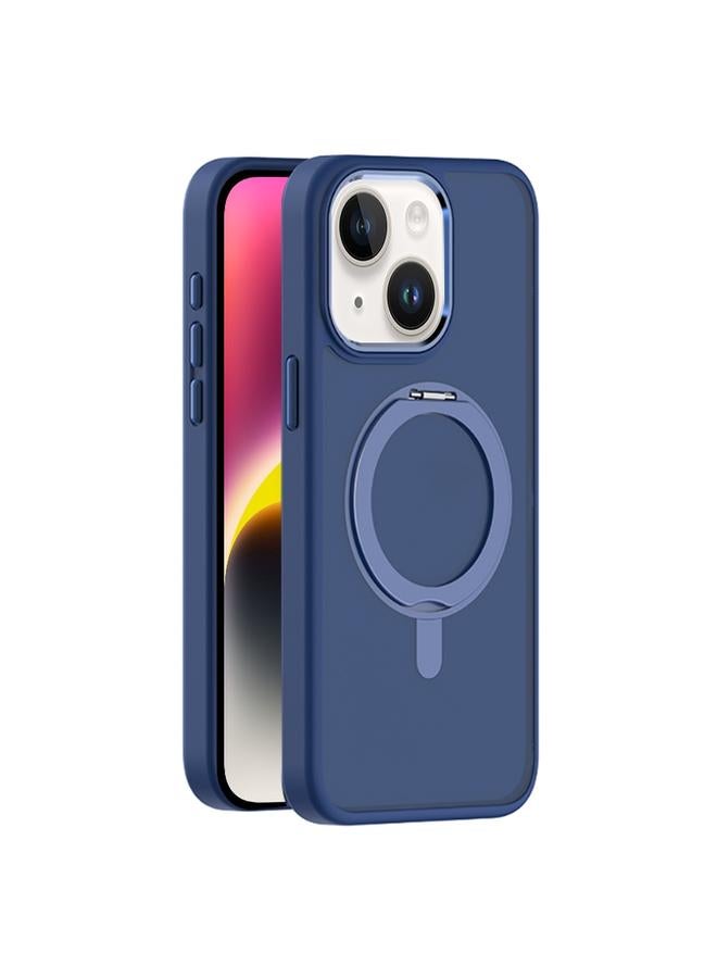 اس-توب جراب هاتف iPhone 14 Plus بملمس جلدي غير لامع مع حامل مغناطيسي دوار من MagSafe - Image 1