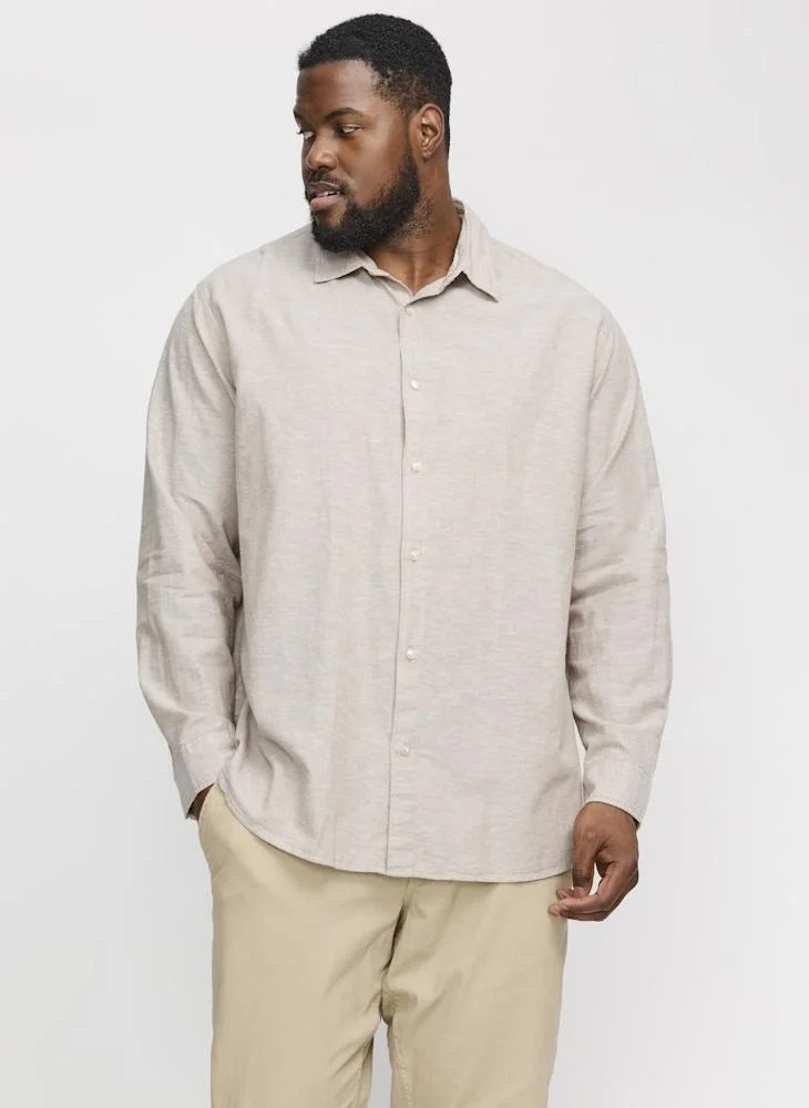JACK & JONES Solid Regular Fit Full Sleeve Shirt
