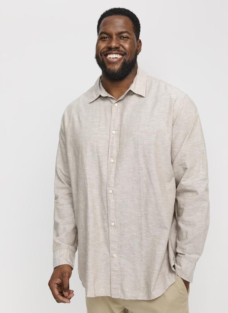 JACK & JONES Solid Regular Fit Full Sleeve Shirt - Image 1