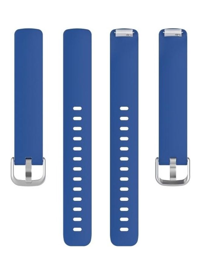 NIBEMINENT TPE Replacement Strap Watchband For Fitbit Inspire 2 Size:S Blue - Image 2