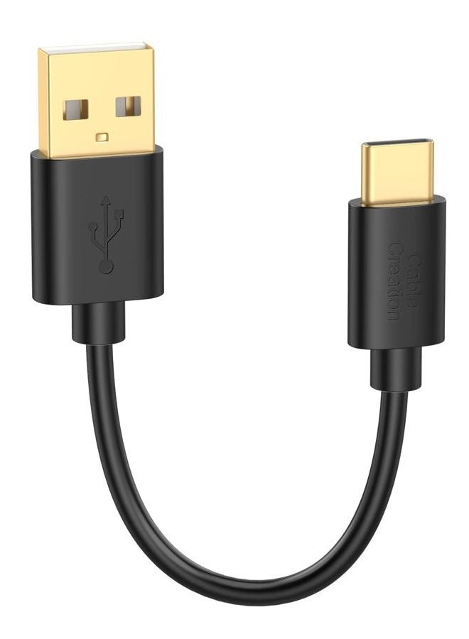 CableCreation كابل USB C قصير 6 بوصات، كابل شحن سريع من USB A إلى USB C لباور بانك، جالاكسي S23، آيباد برو، آيباد ميني، آيباد برو، آيفون 15/16، أندرويد أوتو/هاتف محمول، وحدة تحكم PS5 - Image 1