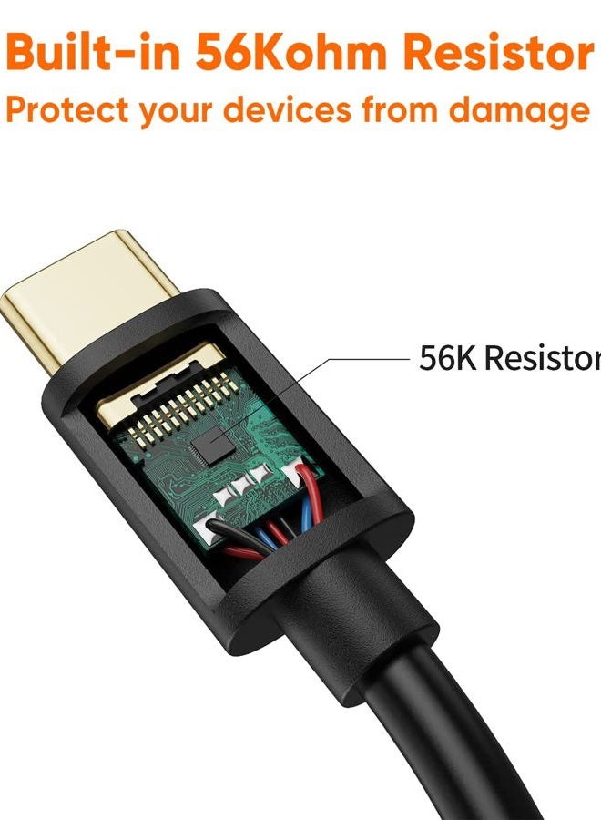 CableCreation كابل USB C قصير 6 بوصات، كابل شحن سريع من USB A إلى USB C لباور بانك، جالاكسي S23، آيباد برو، آيباد ميني، آيباد برو، آيفون 15/16، أندرويد أوتو/هاتف محمول، وحدة تحكم PS5 - Image 5