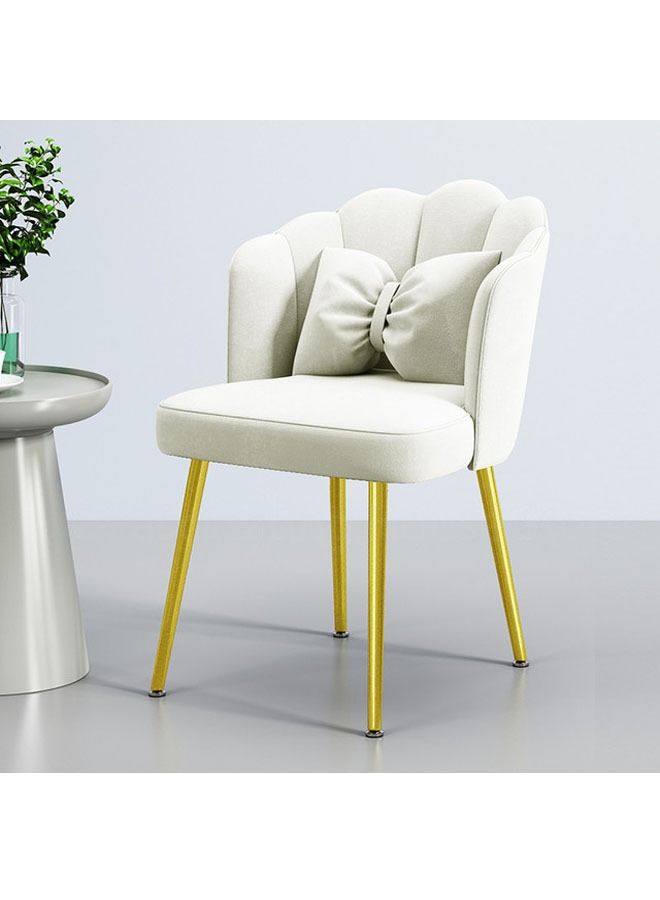 NKX Round Flower Petal Shaped Cushion Chair With Golden Legs  - Image 2