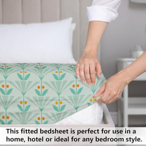 VAS COLLECTIONS Microfiber 220 GSM Glace Cotton AC Comforter (90x100 inch) Set King Size Double Bed with Fitted Bedsheet (72x78 inch) and 2 Pillow Covers | 4 Piece Bedding Set - Light Green - Image 4