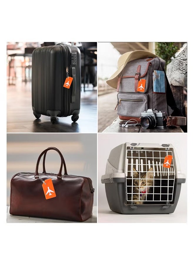 واي جيه 6 قطع سيليكون الأمتعة بطاقة مع بطاقة هوية الاسم مثالية لبقعة حقيبة الأمتعة بسرعة لإكسسوارات السفر وحقائب السفر - Image 5