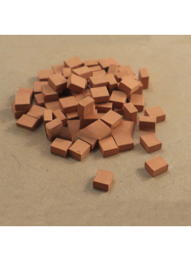 1 To 16 Model Brick Mini Simulation Small Red Brick Handmade DIY Micro Landscape Sand Table Building House Material Toy-Color:1 To 12 Red Brick Side 1 Hole (1 Grain)  - Image 4