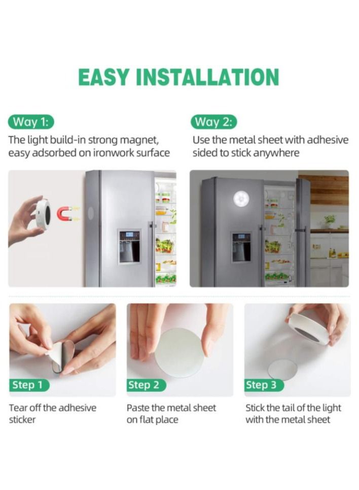 Rock Pow LED Night Light with Motion Sensor LED Cabinet Lighting with Remote Control USB Rechargeable Cabinet Light with Auto/On/Off Modes Intelligent Interior Lighting (3 Pack) - Image 5