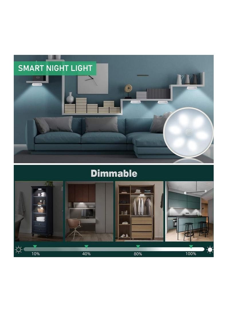 Rock Pow LED Night Light with Motion Sensor LED Cabinet Lighting with Remote Control USB Rechargeable Cabinet Light with Auto/On/Off Modes Intelligent Interior Lighting (3 Pack) - Image 3