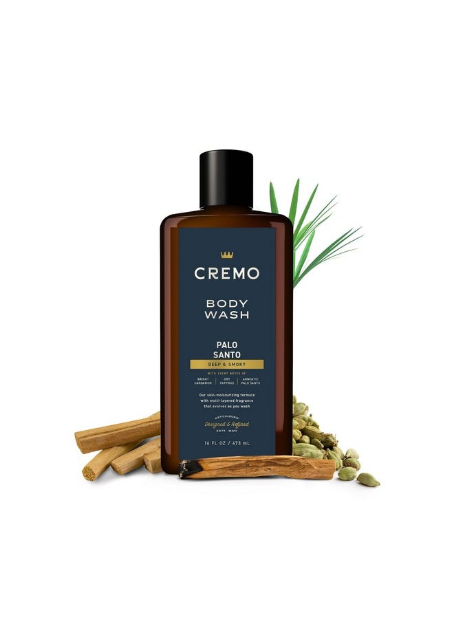 cremo Rich-Lathering Palo Santo Body Wash For Men, Notes Of Bright Cardamom, Dry Papyrus And Aromatic Palo Santo, 16 Fl Oz (Packaging May Vary)  - Image 2