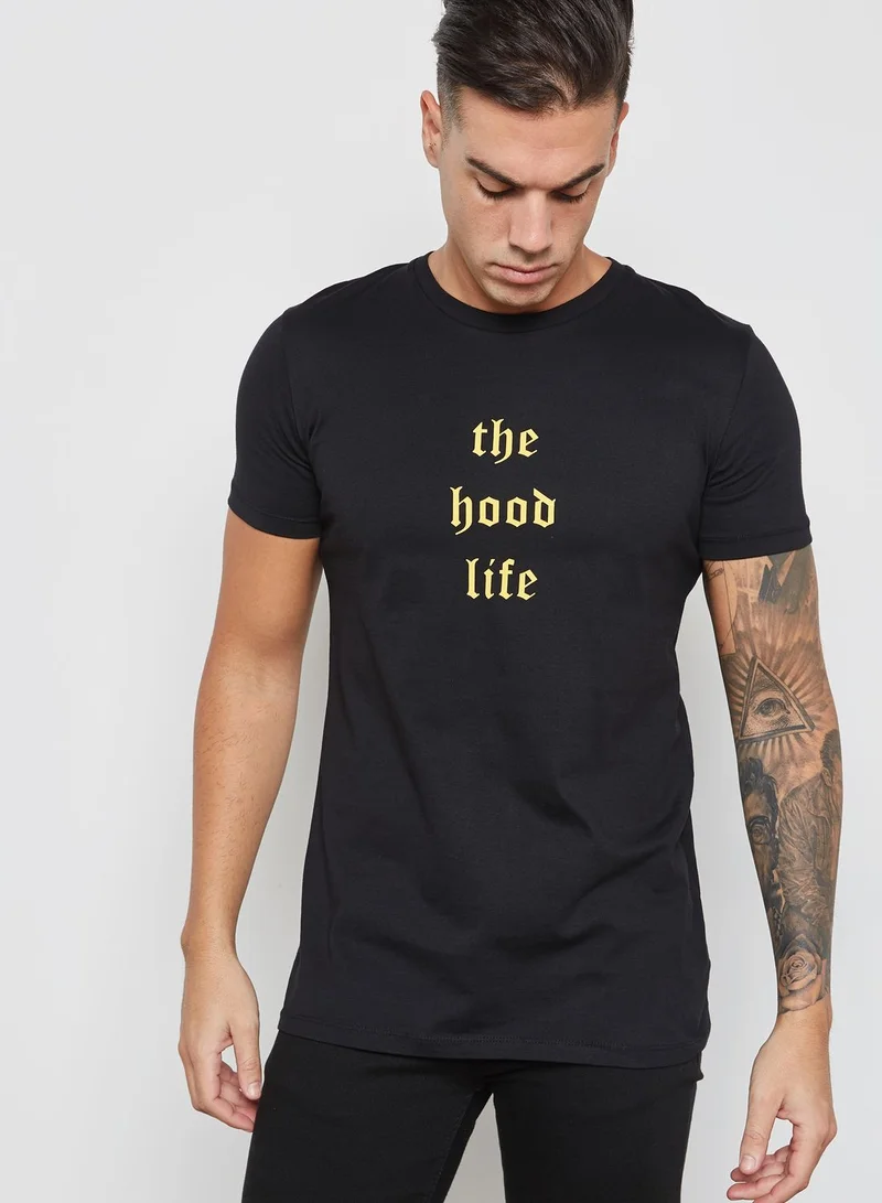 CRIMINAL DAMAGE Hood Life T-Shirt