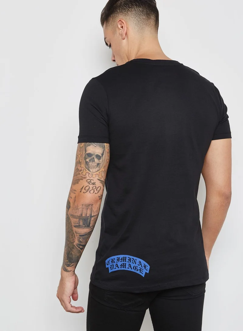 CRIMINAL DAMAGE Hood Life T-Shirt