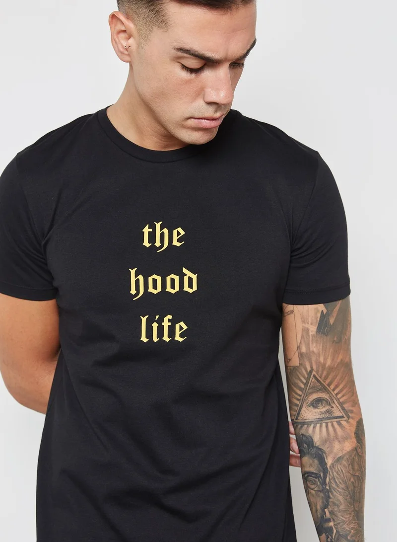 CRIMINAL DAMAGE Hood Life T-Shirt
