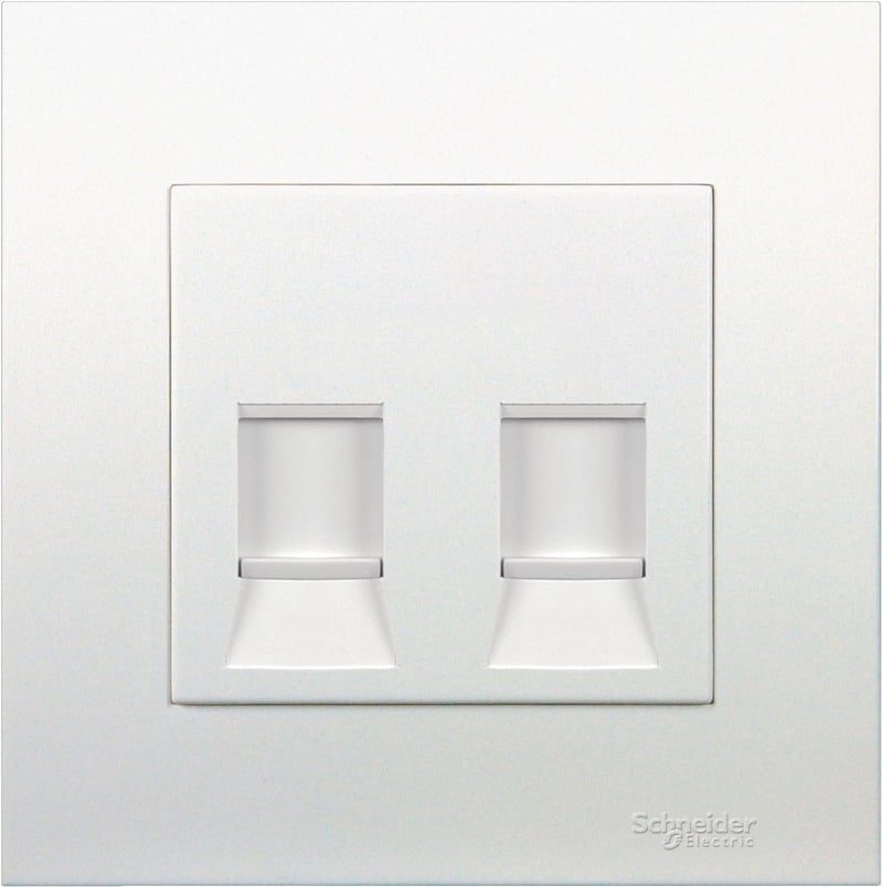 Schneider Electric Vivace 2 Gang Category 6 Data Outlet with Shutter