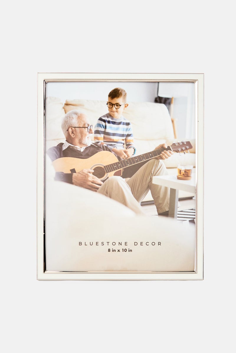 Bluestone Decor Enamel Photo Frame, White - Image 1