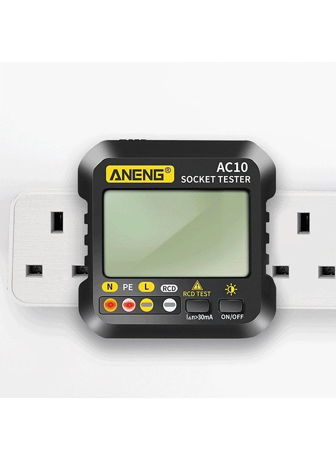 ANENG - Digital Socket Tester Household Plug Detector Polarity Phase Check Voltmeter Multi-function Electroscope (UK Plug) - Image 1