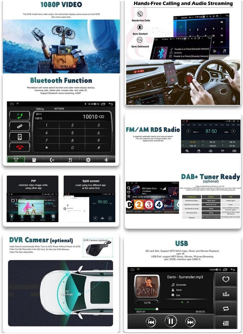 Generic - Android 13 QLED 10.1" Screen for Honda City 2014-2019 Car Multimedia Stereo GPS Wireless CarPlay Android Auto Navigation Radio SWC Bluetooth WiFi Head Unit (DTVS 8 Core 4+64GB) - Image 1