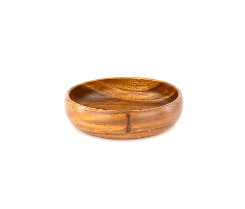 Muy Mucho Acacia Wood Round Platter, Brown