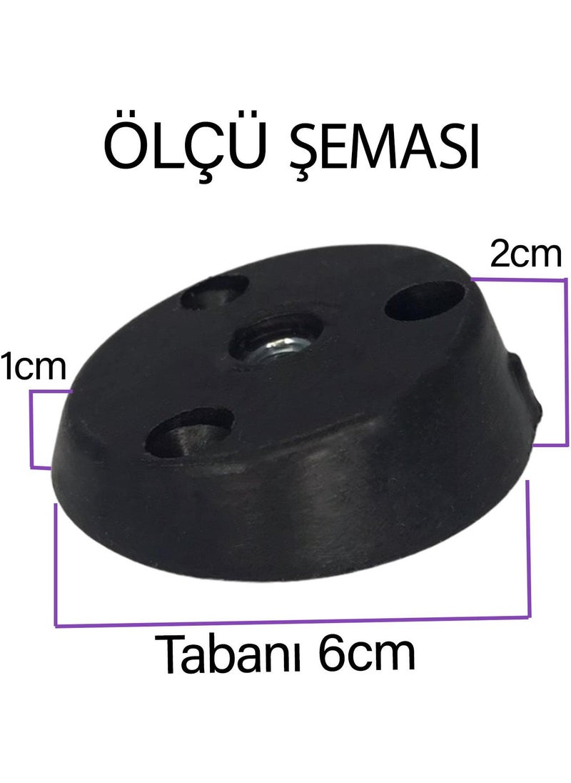 Glaswen 8 Pieces of Graduated Foot Base Black Furniture Table Coffee Table Leg Connector Angled Plastic  - Image 3