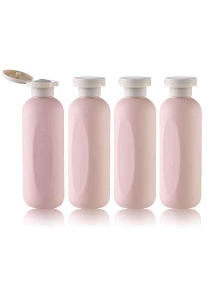 owlyee 67oz Travel Shampoo Bottle Empty Plastic Squeeze Bottles with Flip Cap 4PCS Lotion Container for Toiletries 200ml Pink - Image 1