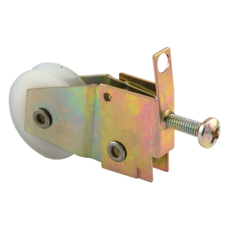 PrimeLine B 777 1 In Steel Screen Door Roller Assembly with Polyethylene Roller Moss Single Pack