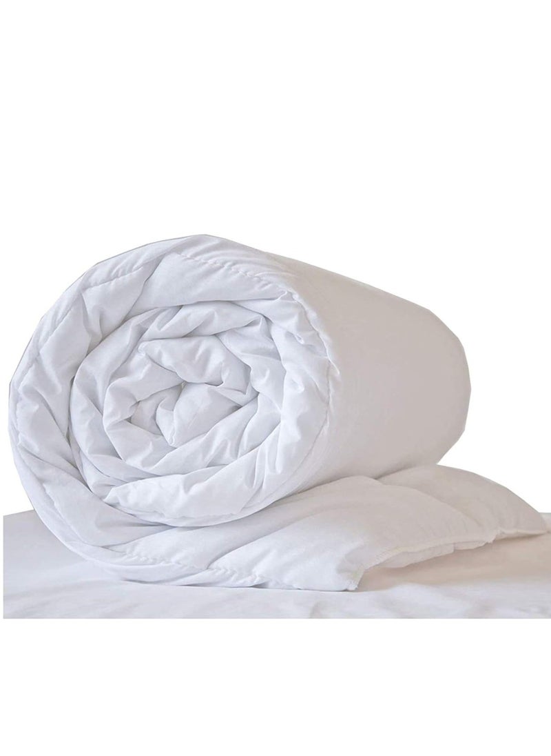 Blueberry Soft Solid Double Size Duvet Microfiber White 240 X 260Cm With 2 Pieces Pillow  - Image 2