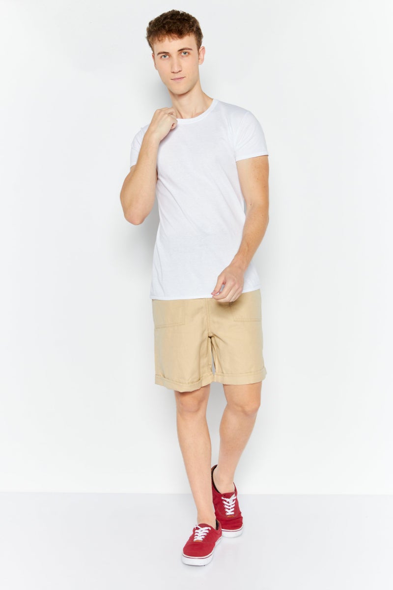 ESPRIT Men Plain Denim Shorts, Beige - Image 2