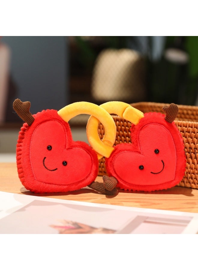 دمية من القطيفة بقفل متزامن من Fun Love Lock 2025 هدية عيد ميلاد عيد الحب - المواصفات: يرجى الاطلاع على الوصف التفصيلي لأحجام محددة - اللون: حوالي 22 سم لكل زوج - Image 1