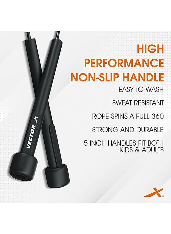 Vector X VXF 684 Skipping Rope for Men & Women (Free Size - Adjustable) | Nylon Material | For Cardio Workout | Warmup | Weight Loss | Training | Jump Rope for Exercise | Exercise Rope - Image 3