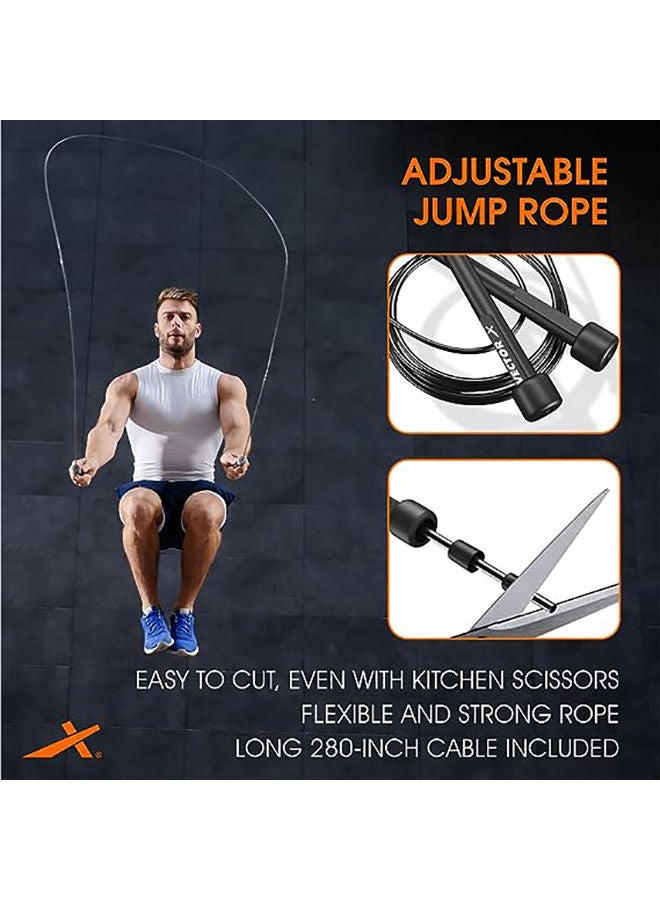 Vector X VXF 684 Skipping Rope for Men & Women (Free Size - Adjustable) | Nylon Material | For Cardio Workout | Warmup | Weight Loss | Training | Jump Rope for Exercise | Exercise Rope - Image 5