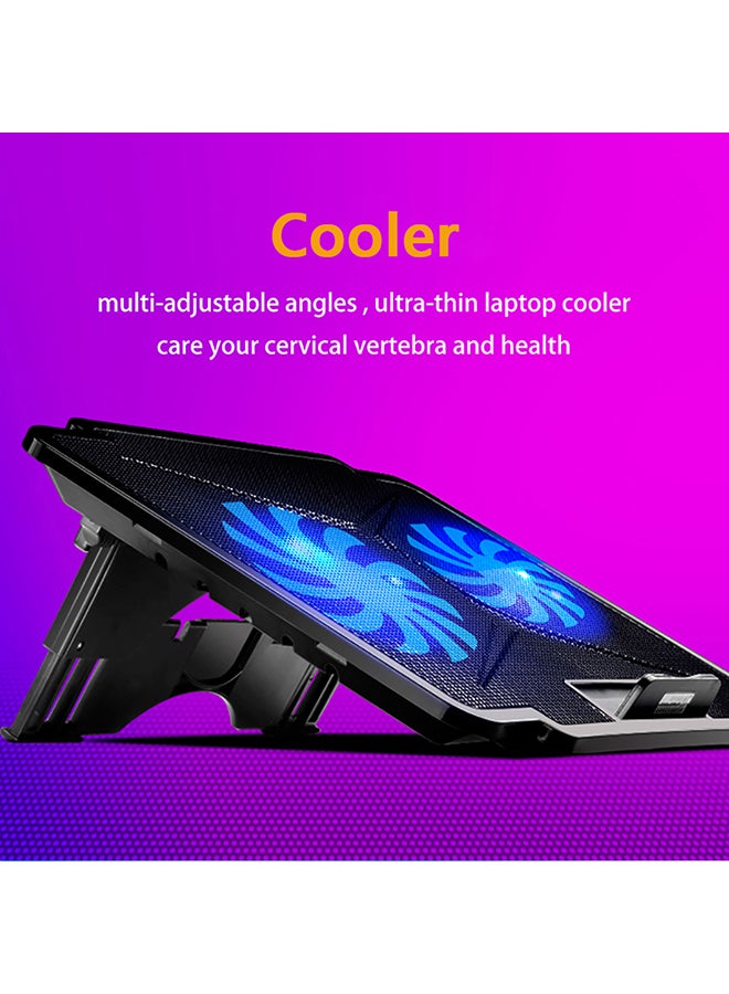 Adjustable Cooling Ventilator Black/Blue - Image 4