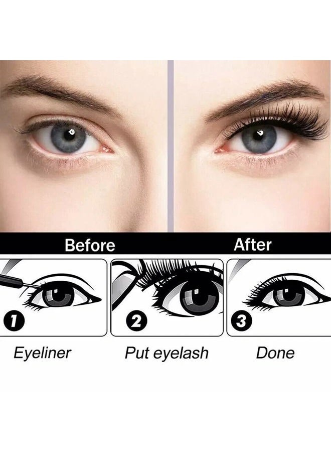 FEITA Upgraded Magnetic Eyelashes Kit with Eyeliner - 10 Pairs Magnetic False Lashes Natural Look with Applicator, 2 Tubes Magnetic Eyeliner - Easy to Apply & No Glue Needed - Image 3