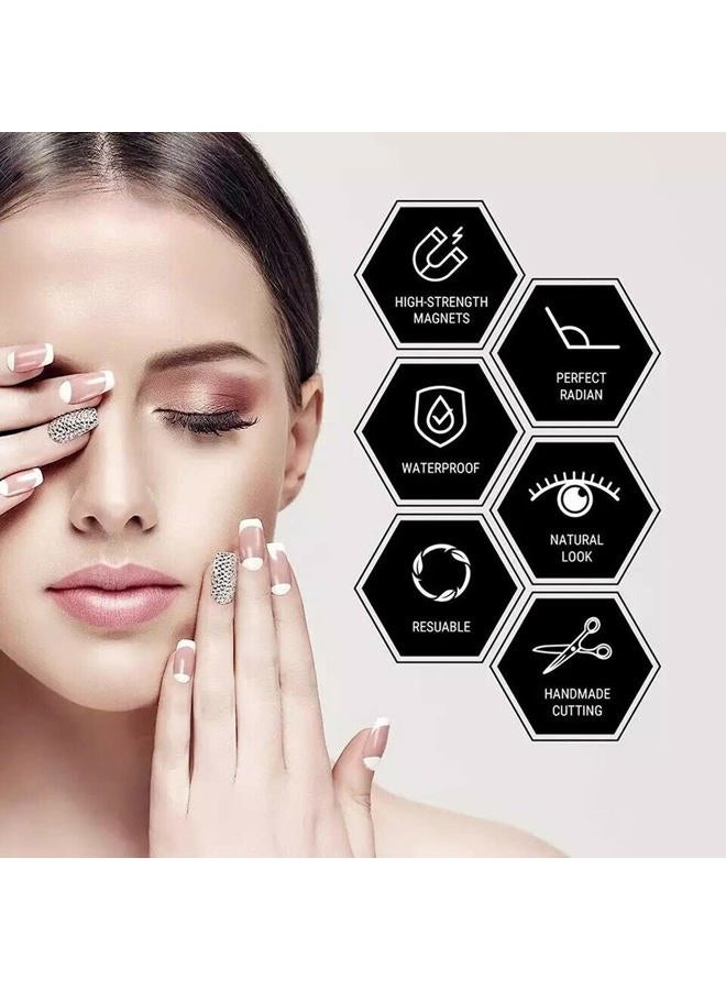 FEITA Upgraded Magnetic Eyelashes Kit with Eyeliner - 10 Pairs Magnetic False Lashes Natural Look with Applicator, 2 Tubes Magnetic Eyeliner - Easy to Apply & No Glue Needed - Image 2