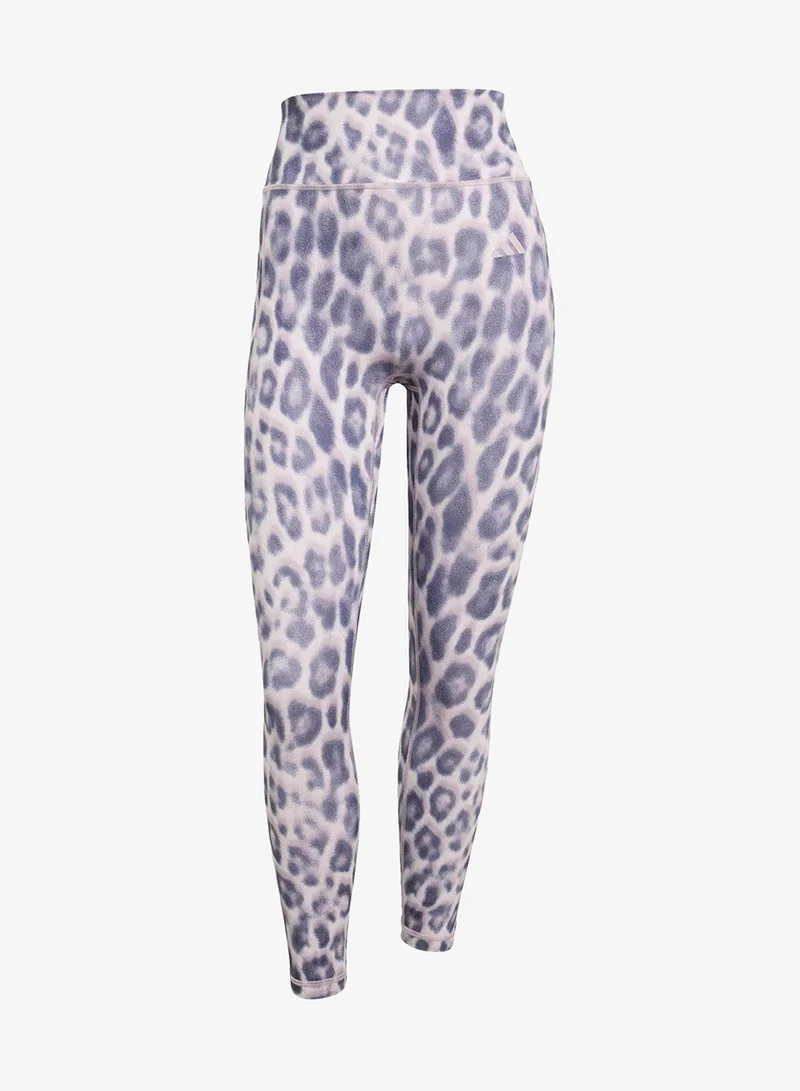Adidas  7/8 Optime Essentials Workout Leopard Leggings for Women | Best Price UAE