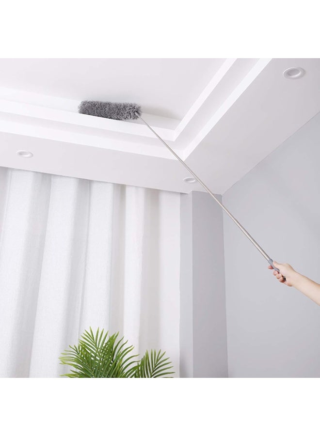 MOMENT Extra-Long Dusters with Extension Pole 278 CM for Cleaning, Bendable Microfiber Head Washable Ceiling Fan Duster for High Ceilings, Furniture - Image 2
