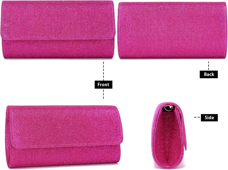 Outrip Women's Evening Bag Clutch Purse Glitter Party Wedding Handbag with Chain - Image 3