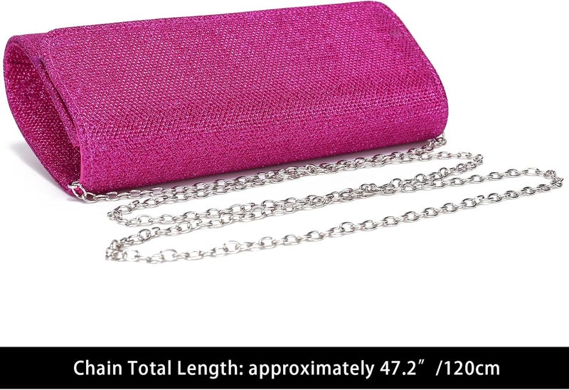 Outrip Women's Evening Bag Clutch Purse Glitter Party Wedding Handbag with Chain - Image 4