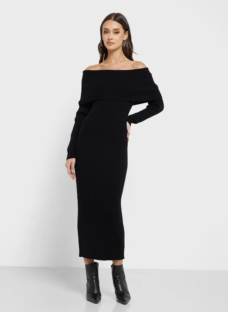 ONLY Off-Shoulder Knit Dress