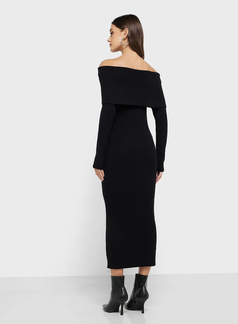 ONLY Off-Shoulder Knit Dress