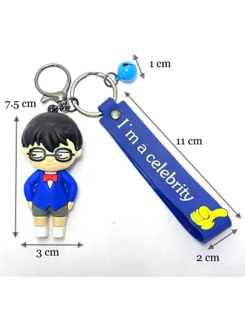 Brain Giggles BrainGiggles Kawaii Key Chains For Girls Cute Pendant Cartoon Keyrings Anime Doll Silicone Key Holder for Bag Jewelry Car Keyring Birthday Gift (BOY) - Image 2