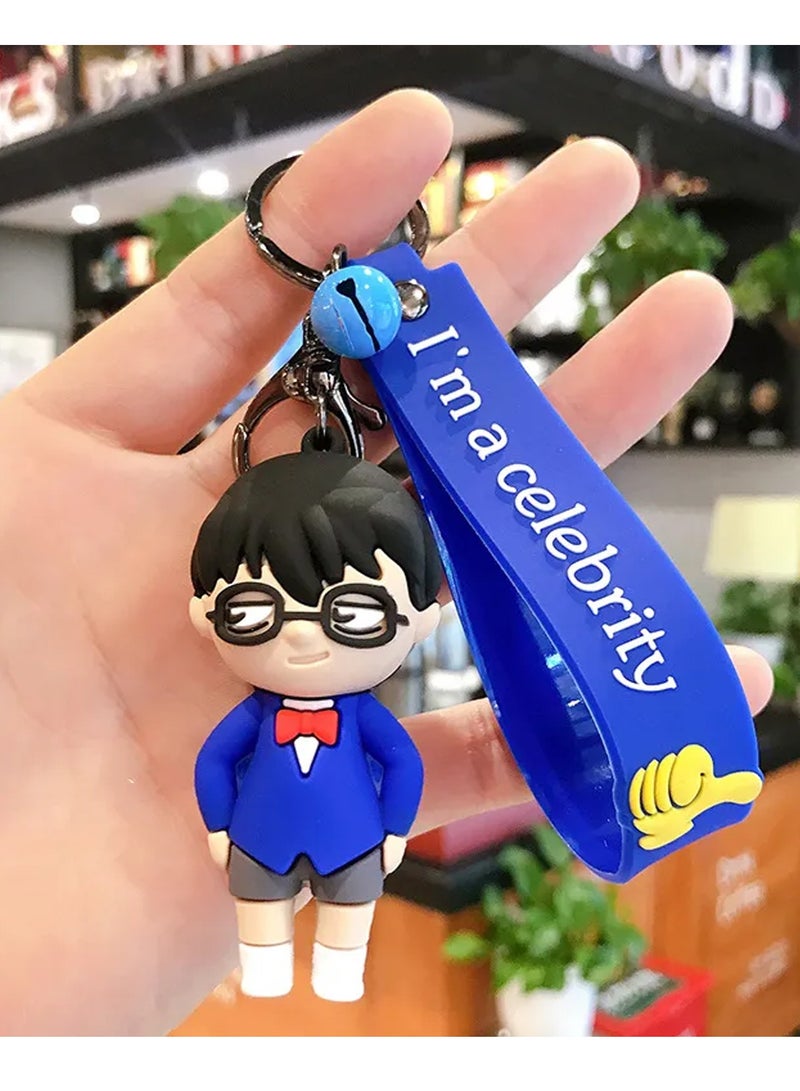 Brain Giggles BrainGiggles Kawaii Key Chains For Girls Cute Pendant Cartoon Keyrings Anime Doll Silicone Key Holder for Bag Jewelry Car Keyring Birthday Gift (BOY) - Image 4