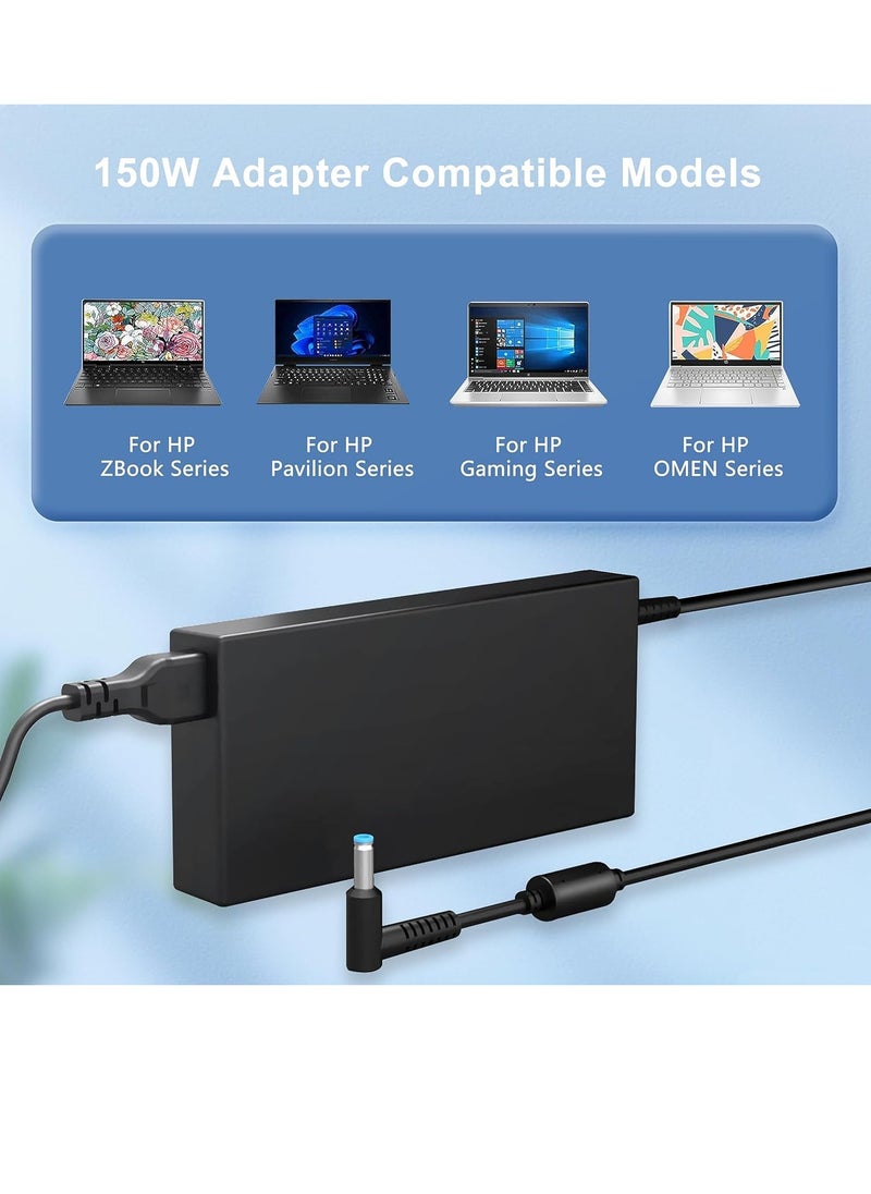 Generic 150W AC Adapter Charger for HP Zbook 15 G3 G4 G5 G6 ZBook Studio G3 G4 G5 G6 G7 G8 OMEN by 15 17 Pavilion Gaming 15 17 Laptop Power Supply TPN-CA11 TPN-DA09 (Not Fit for 230W 200W)  - Image 5