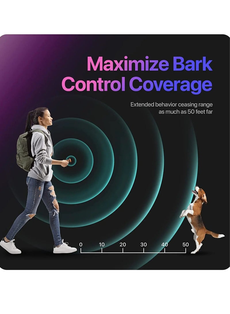 AROAQ Bark Deterrent, Multi Function Powerful Anti Barking Device, Rechargeable Anti Dog Bark Deterrent Device With LED Flashlight, Ultrasonic Dog Training Device For Silencing And Training, (Orange) - Image 4