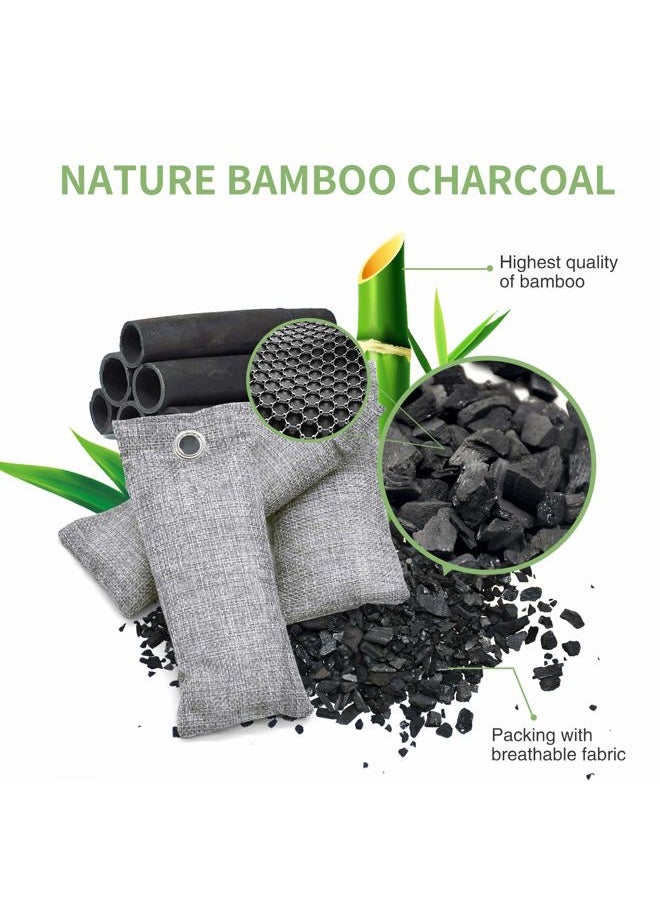 Vitscan - 16 Pack Bamboo Charcoal Air Purifying Bag, Activated Charcoal Bags Odor Absorber, Moisture Absorber, Natural Car Air Freshener, Shoe Deodorizer, Odor Eliminators For Home, Pet, Closet (16x50g) - Image 1